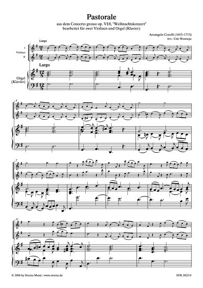 DL: A. Corelli: Pastorale aus dem Concerto grosso op. VI/8, 