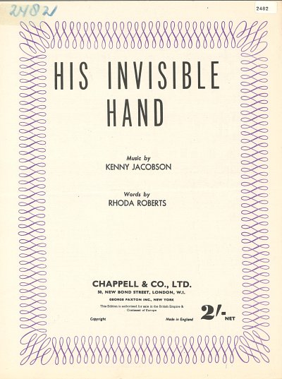 Kenny Jacobson, Rhoda Roberts: His Invisible Hand
