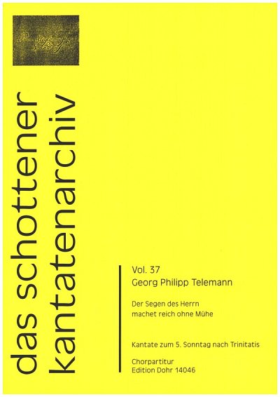 G.P. Telemann: Der Segen des Herrn mach, 3GesGchStrBc (Chpa)