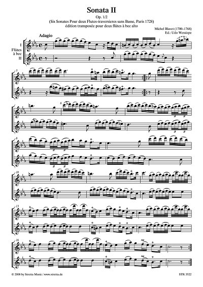 DL: M. Blavet: Sonata II aus: Six Sonates Pour deux Flutes-t