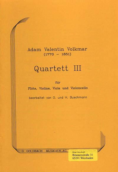 Volkmar Adam Valentin: Quartett 3