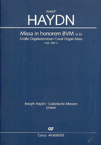 J. Haydn: Große Orgelsolomesse in Es, 4GesGchOrch (KA)
