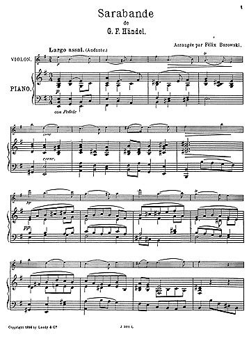 G.F. Händel: Sarabande Borowski