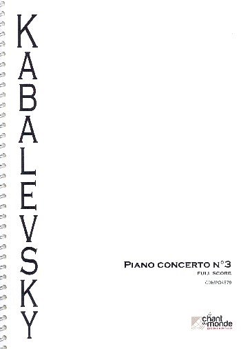 Concerto pour piano et orchestre n°3, KlavOrch (Part.)