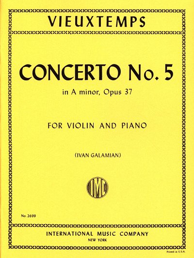 H. Vieuxtemps: Concerto Nr. 5 a-Moll op. , VlKlav (KlavpaSt)