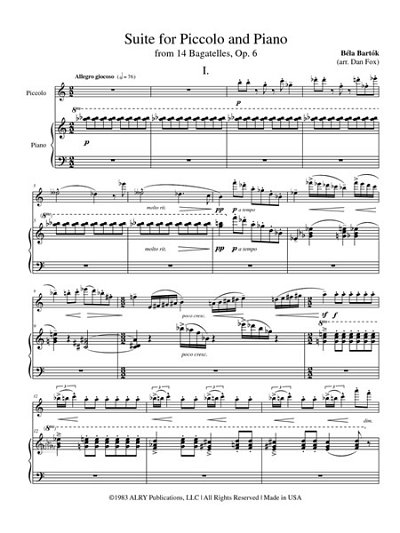 B. Bartók: Suite For Piccolo and Piano (Bu)