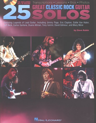 25 Great Classic Rock Guitar Solos, Git (+CD)