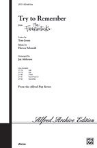 H. Schmidt atd.: Try to Remember (from  The Fantasticks ) SATB
