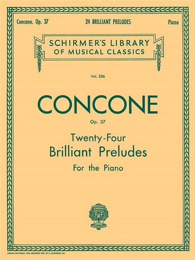 G. Concone: 24 Brilliant Preludes, Op. 37, Klav