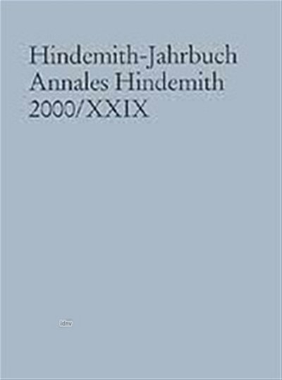 P. Hindemith: Hindemith-Jahrbuch 29 (Bu)