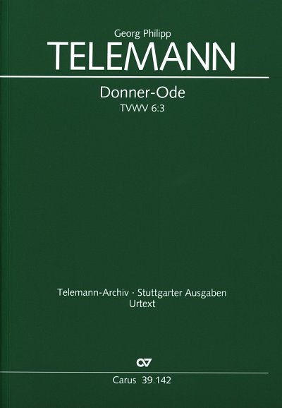 G.P. Telemann: Donner-Ode TVWV 6:3, 5esGchOrch (Part.)