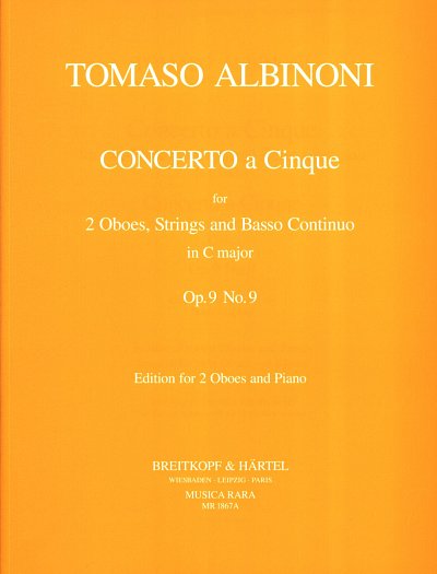 T. Albinoni: Concerto à 5 op.9/9 C-Dur, 2ObKlav (KlaPa+St)