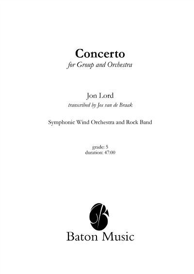 J. Lord: Concert for Group and Orchestra