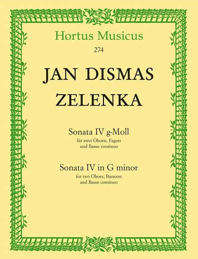 J.D. Zelenka: Sonata IV g-Moll ZWV 181,4, 2ObFagBc (Pa+St)