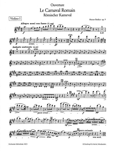 H. Berlioz: Le Carnaval Romain. Ouverture op. 9 "Römischer Karnval"
