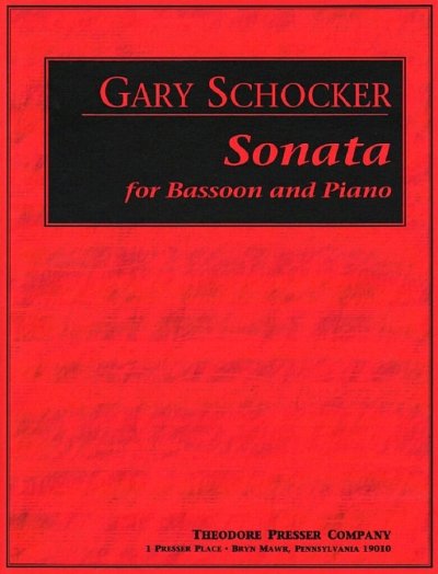 G. Schocker: Sonata, FagKlav (Pa+St)