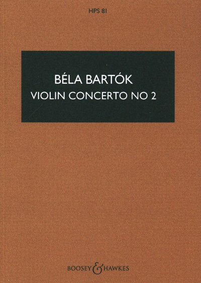 B. Bartók: Violinkonzert Nr. 2, VlOrch (Stp)
