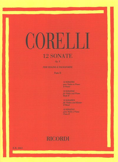 A. Corelli: 12 Sonate Per Violino E Basso, VlKlav (KlavpaSt)