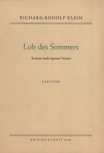 R.R. Klein: Lob des Sommers  (Part.)