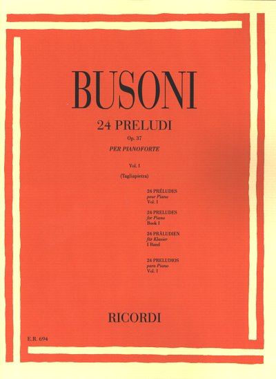 F. Busoni: 24 preludi op.37 vol.1 (nr.1-12), Klav