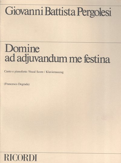 G.B. Pergolesi: Domine Ad Adjuvandum Me Festina.