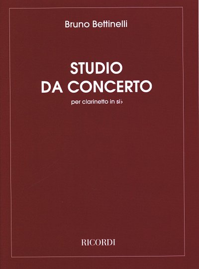 B. Bettinelli: Studio Da Concerto, Klar (Part.)
