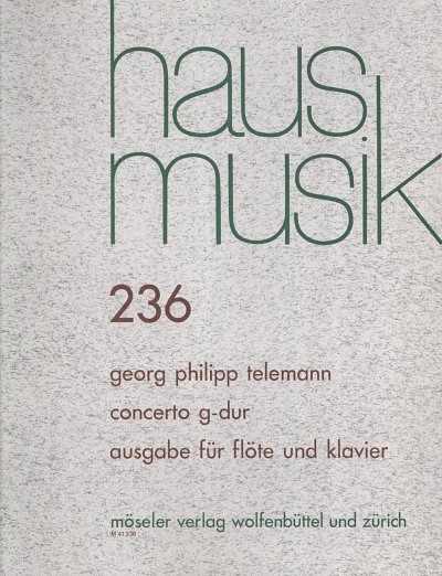G.P. Telemann: Concerto G-Dur TWV 51:G1, FlStrBc (KASt)