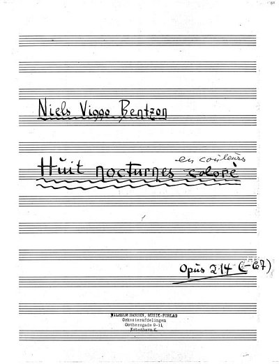 N.V. Bentzon: Huit Nocturnes... Op. 214, Klav