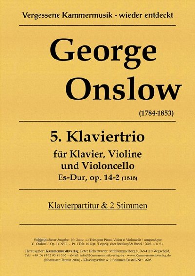 G. Onslow: Klaviertrio Nr. 5 Es-Dur, Klavtrio (Pa+St)