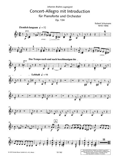 R. Schumann: Concert-Allegro mit Introductio, KlavOrch (Vl2)