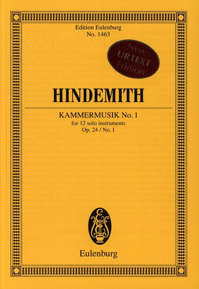 P. Hindemith: Kammermusik No. 1 op. 24/1 (1922)