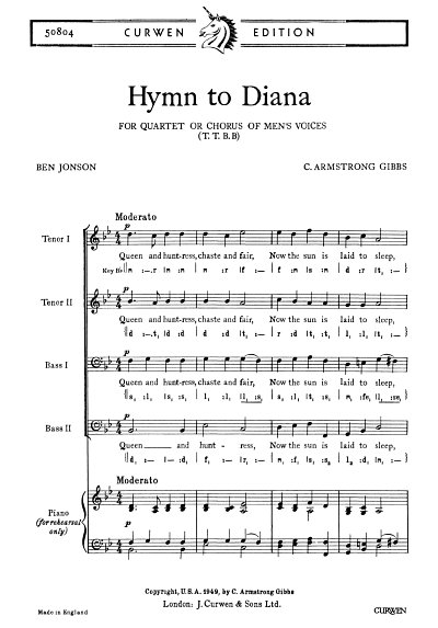 C.A. Gibbs: Hymn To Diana, Mch4Klav (Chpa)