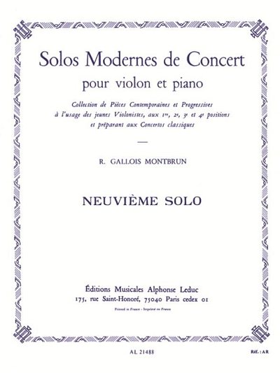 Solo De Concert N09