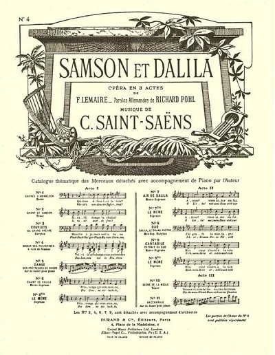 C. Saint-Saëns: Samson Et Dalila no4 "Chœur des Philistines"