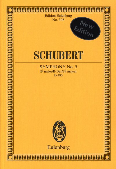F. Schubert: Sinfonie 5 B-Dur D 485 Eulenburg Studienpartitu