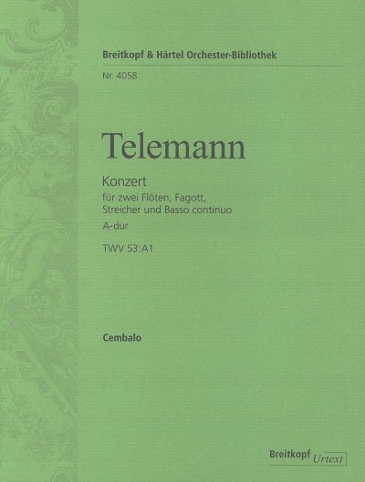 G.P. Telemann: Konzert A-Dur TWV 53:A1, SinfOrch (Cemb)