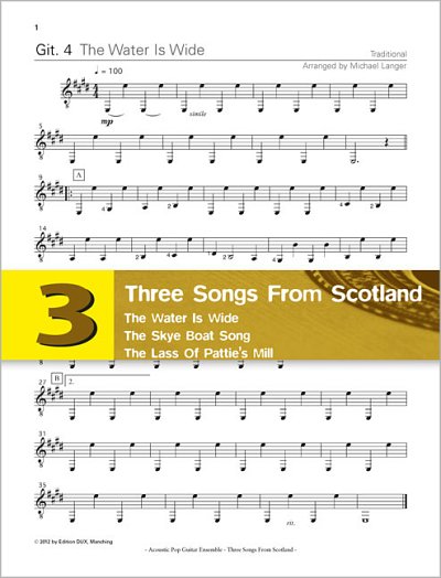 M. Langer: Three Songs From Scotland, 4Git