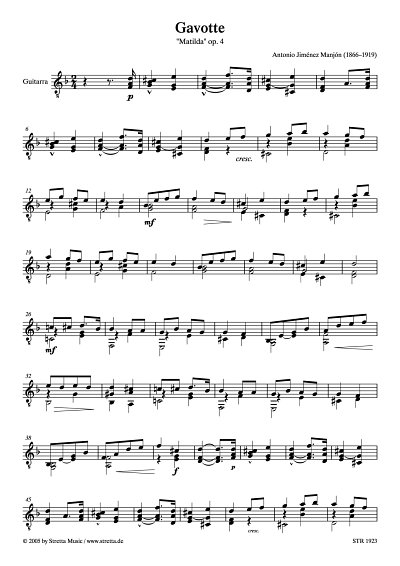 DL: A.J. Manjon: Gavotte Matilda, op. 4
