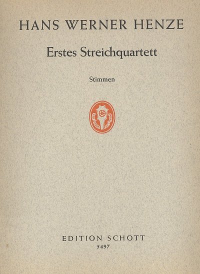 H.W. Henze: 1. Streichquartett , 2VlVaVc (Stsatz)
