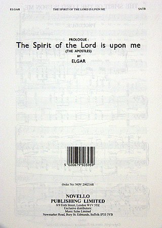 E. Elgar: The Spirit Of The Lord Is Upon Me, GchKlav (Chpa)