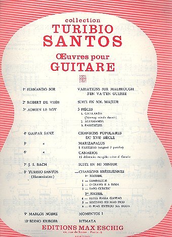 Chansons Bresiliennes V2 Guitare  (Part.)