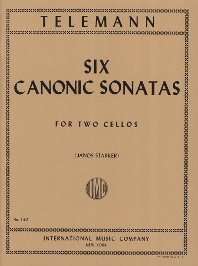 G.P. Telemann: Six Canonic Sonatas, 2Vc (Bu)