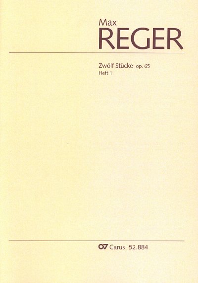 AQ: M. Reger: Zwölf Stücke 1 op. 65, Org (B-Ware)