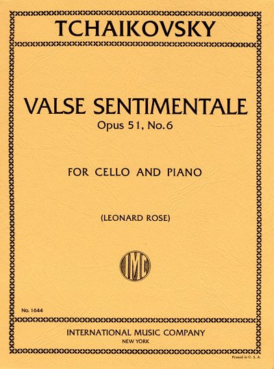 P.I. Tschaikowsky: Valse Sentimentale op., VcKlav (KlavpaSt)