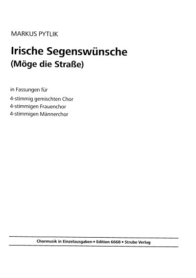 M. Pytlik: Irische Segenswuensche (Part.)