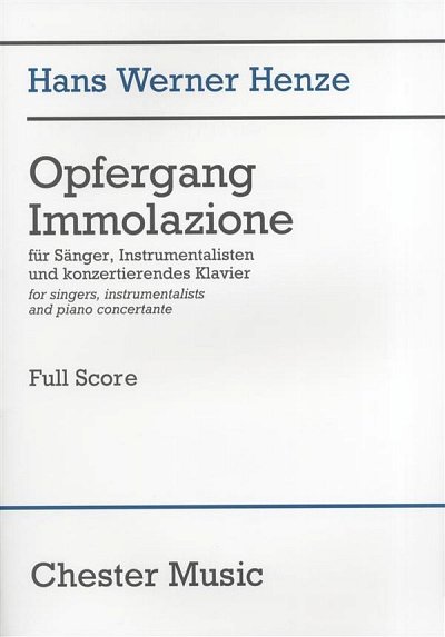 H.W. Henze: Opfergang Immolazione (Full Score) (Part.)