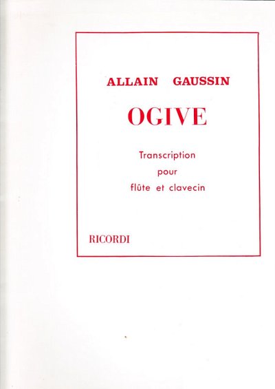 Ogive Flute Et Clavecin , Fl (Part.)