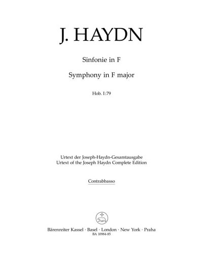J. Haydn: Symphony no. 79 in F major Hob. I:79