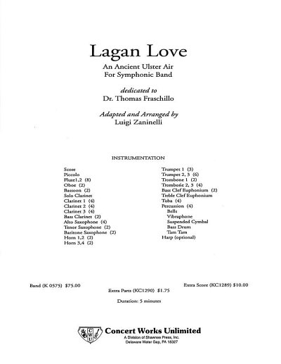 Lagan Love Full Score, Ch (Part.)