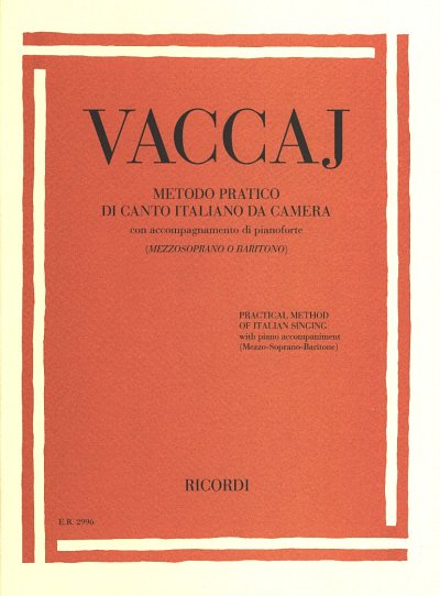 N. Vaccaj: Practical method of Italian singing, GesMKlav